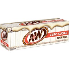 Zero Sugar Root Beer Soda 12 fl oz Cans Pack of 12 Variety Caffeine Free