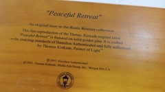 2003 Thomas Kinkade Peaceful Retreat Boat Oar 36″ Wall Mount Decor Art Cottage