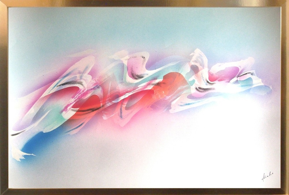 Gabriel Davalos-„Sin Tudo“-Framed Original Mixed Media/Paper/Hand Signed/LOA