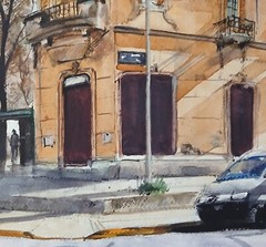 Watercolor Original Painting 11″ x 15″ „Esquina en la Boca, Argent“ NOT A PRINT