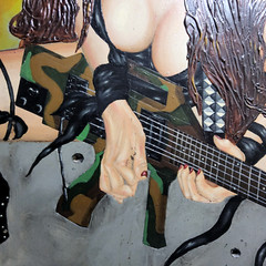 The Great Kat Original Portrait Painting 44×32 heavy metal guitarist guitar girl