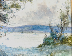 Antique Watercolor Painting Frederick James Kerr Listed English Welsh Artist