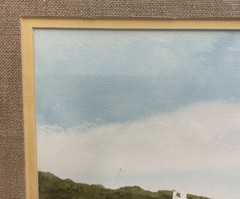 Original Watercolor Painting by Stephen Sebastian South Carolina Beach Skiff