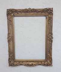Antique Picture Frame with Openwork Ornament for 27 1/4″ x 37 3/4″ Artwork