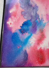 Watercolor Painting. Jeweled Nebula Storm. Immortal Defense. Paul Eres. 9×12.