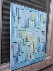 NO WAY OUT wow abstract 16×20 canvas BIG oil painting NEW signed Crowell w/COA