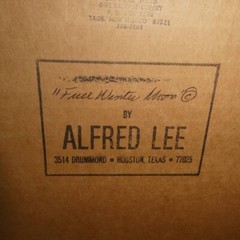 Alfred Lee „Full Winter Moon“ Original Ink & Watercolor, Texas Artist Signed