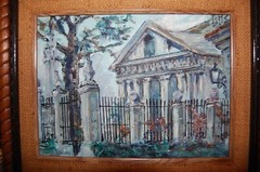 FRAMED ORIGINAL OIL ON CANVAS EL TEMPLETE OLD HAVANA, CUBA ARTIST: HECTO VIDAL