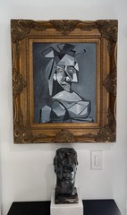Pablo Picasso 1881-1973 Signed ,Oil on Canvas. In The style of. High End Frame