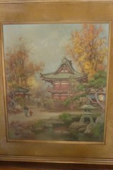 Early Fukutaro Terauchi (1891-1964) 17×20″ Japanese Oil Canvas Painting Original