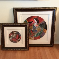 Linda Le Kinff Pair Elisabeth & Le Temps des Cerises Framed Set w/ Park West COA