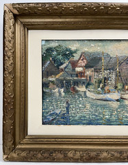 KATHERINE L FARRELL GLOUCESTER IMPRESSIONIST 19TH CENTURY OLD ANTIQUE PAINTING