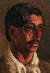 Antique Painting Spain Barcelona „Juan Soler Puig“ Portrait Man Nonell