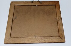 Southern Folk art 85 MILES TO ROCK CITY Painting Signed M.F 84 Cardboard 10×13