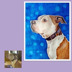Custom Pet Portrait from Photo 12×16″ Realistic Watercolor Personalised Painting