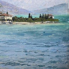 Realist Menaggio, Lake Como by A R Brewster 1870-1952, listed NY
