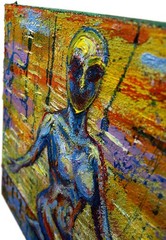 Original Oil Painting of Female Woman Robot Alien spiritual religious Modern ’26