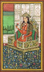 Empress Mumtaz Mahal Portrait Hand Miniature Painting On Paper 4.75×7 Inches
