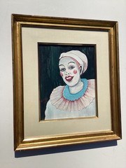 Walt Francis Kuhn 1877-1949 Tempera/Gouache 1939 Clown Painting