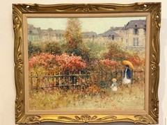 ANDRE GISSON (1921-2003) Original Signed oil painting – French Garden Scene