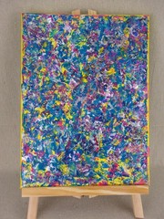 Original Abstract Painting on Canvas Textured Wall Art „Electric Boogie“