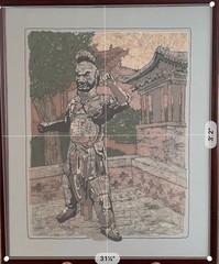 HARRIET M REIN Batik Original „The Guardian Of The Temple“ Signed 31×38″ OOAK