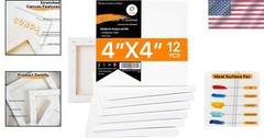 Artisan Quality Mini Stretched Canvas – 12 Pack, Perfect for All Skill Levels