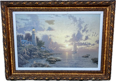 THOMAS KINKADE – THE SEA OF TRANQUILITY A/P 18″ x 27″ HE CANVAS w/COA