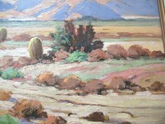 Walter Farrington Moses Framed Vtg. Orig. Desert Oil Painting – Mt. San Jacinto