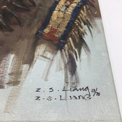 The Grizzly Claw Necklace Canvas ART Native Authenticated Z S LIANG double sign