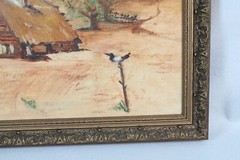 Vintage Homestead Cottage Oil Painting Signed M. Wianecki 15.09.90