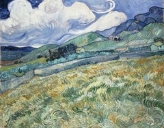 Art Giclee Printed Oil Painting van Gogh Landscape from Saint-Rémy Home Canvas