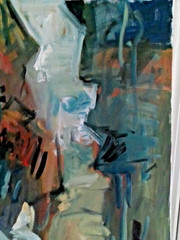 Lady Godiva Cityscape Woman Horse Oil Painting 22″x28″ Canvas Original Signed