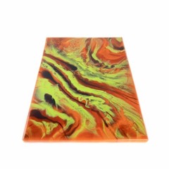Resin Art on Canvas „Neon Tiger“ 9” x 12” x 5/8”