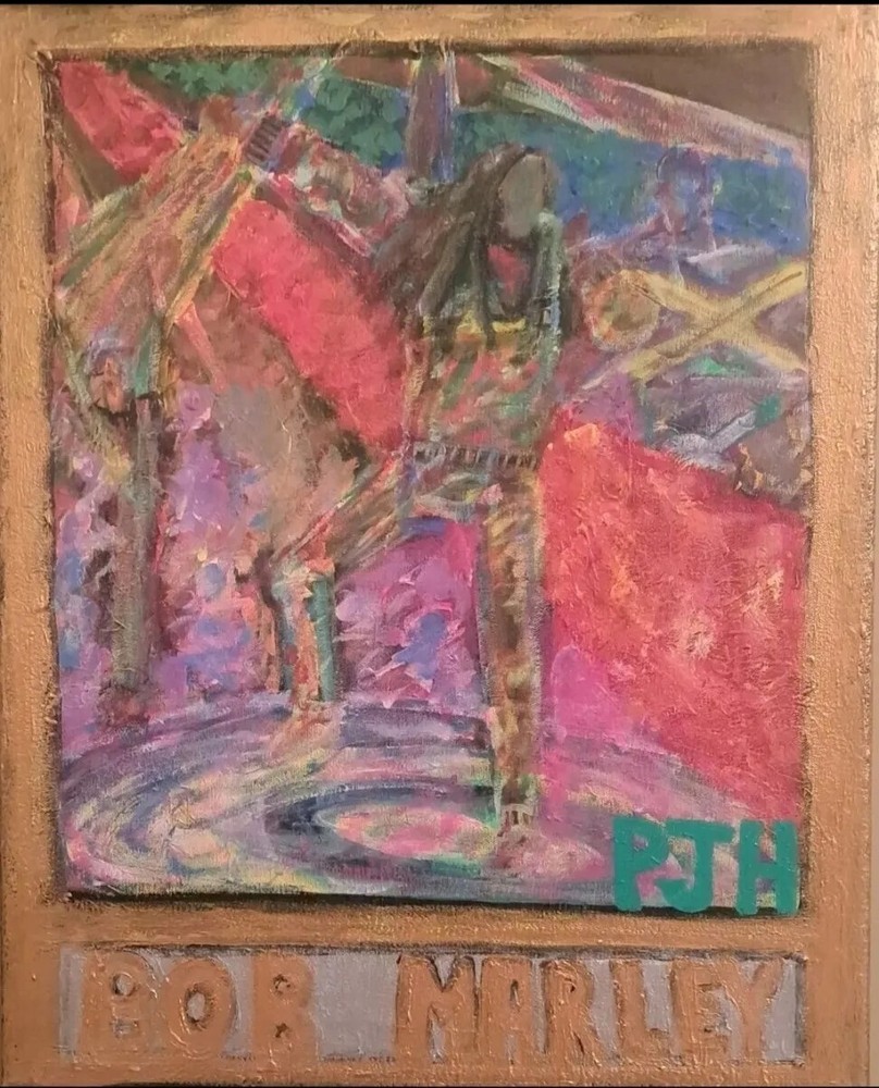 PJH STUDIOS – Bob Marley – Abstract Style – Concert – Acrylic Painting ⭐️