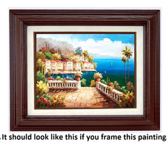 Mediterranean View, #6FMD-5, 36″x48″- 100% Hand painted Oil Painting on Canvas