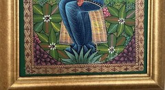 Haitian Painting by Saincilus Ismael signed, framed 12 x 16