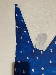 RA Miller Folk Art Metal Cut Out Painting Red White And Blue