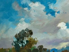 Oil Painting Summer Meadow Glade Y. Suprunchuk Unframed Original nAAA4396