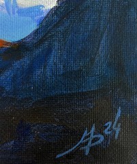 Acrylic Painting The Fusion Of Sunset And Sea M. Patskan Original nAAA4859