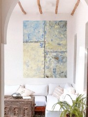 Mark Little Original Giant Canvas Painting 84”X62” (7 Foot) Abstract Modern XL