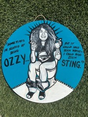 Ozzy Osbourne Orignal Painting on Wood 18″