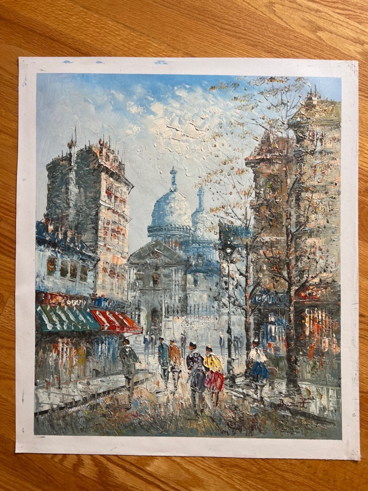 City Street – Original oil painting on canvas, 23 3/4”x27 3/4”