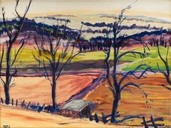 Edward Arthur Anderson (1923-2005) Autumn Afternoon, Illinois Landscape, 1946