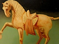 HAL B. RUNYON (20th C., San Francisco, CA); Postimpressionism; O/B, ‚TANG HORSE‘
