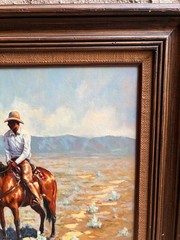 Vintage Cowboys of the American West Original Oil Painting