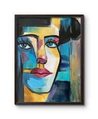 MODERN WOMAN ABSTRACT LADY 12×16 ORIGINAL ART INTERIOR DESIGN