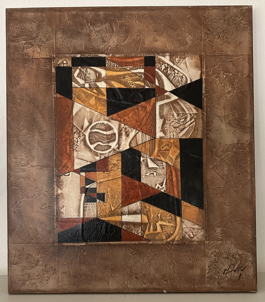 Neal Doty 30″ x 26″ Mixed Media on Canvas Signed Original Abstract Painting