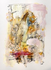 Original Abstract Expressionism 9×12 Playful Paper Handmade Signed Fine Art 21