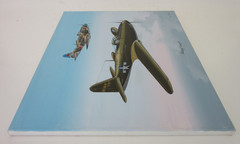 Raymond Waddey Painting on Canvas of USA and USSR P-63A Kingcobra WWII, 16″x20″